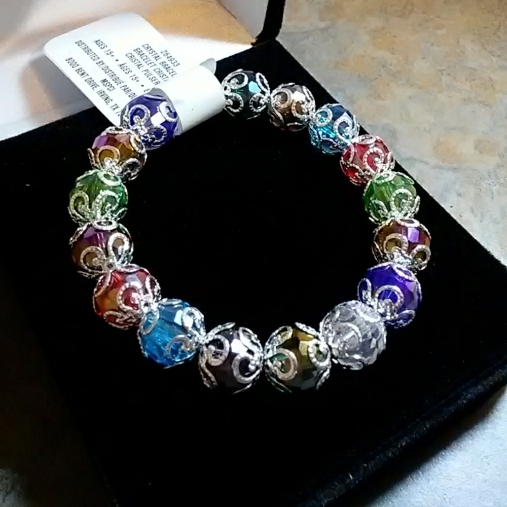 Multi-Color Crystal Bracelet - Picture 2 of 5